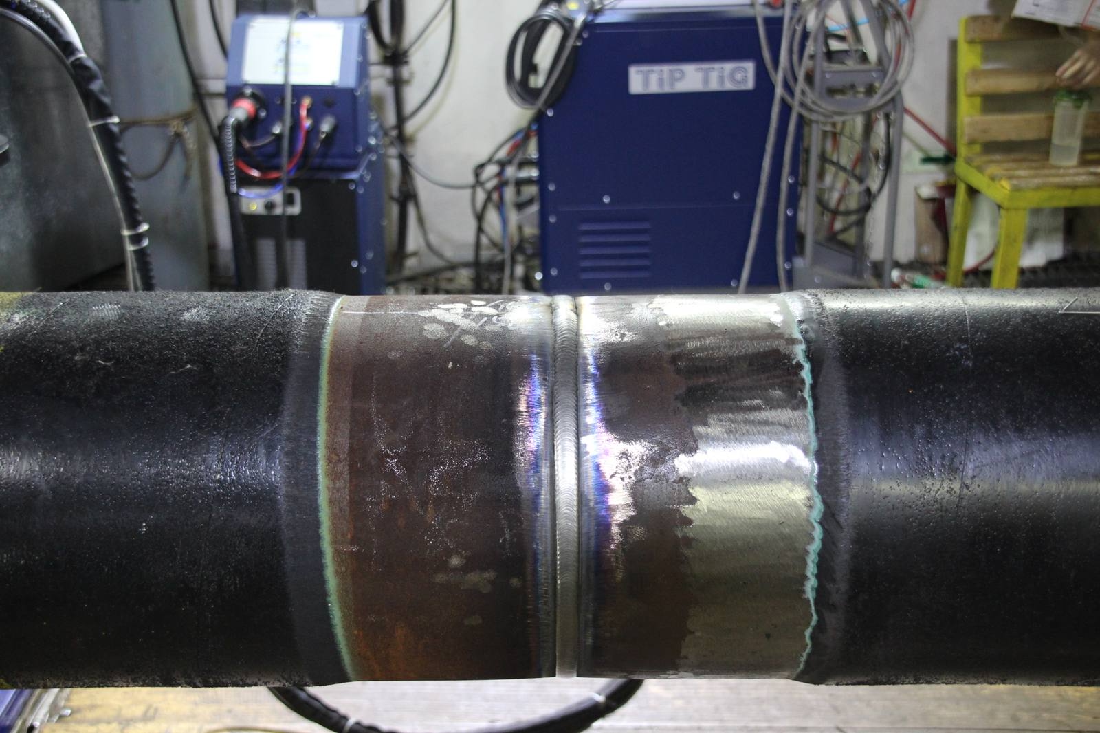 Completed TIP TIG orbital weld on 273 mm pipe