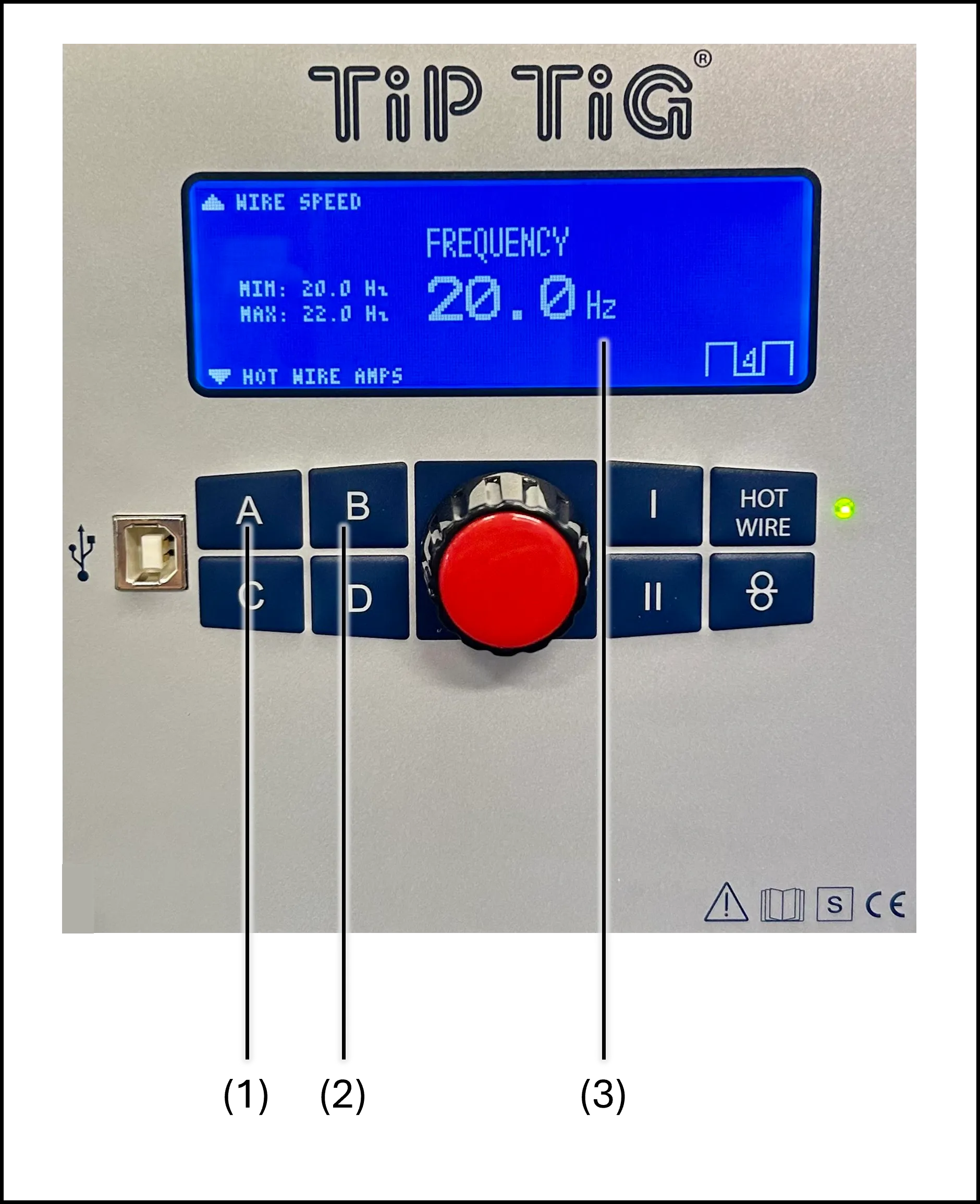 TIP TIG Control Panel — Frequency Display